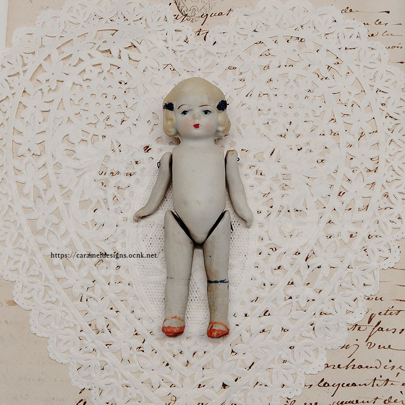 画像1: お里帰り ジャパンビスクドール、アールデコ気の少女