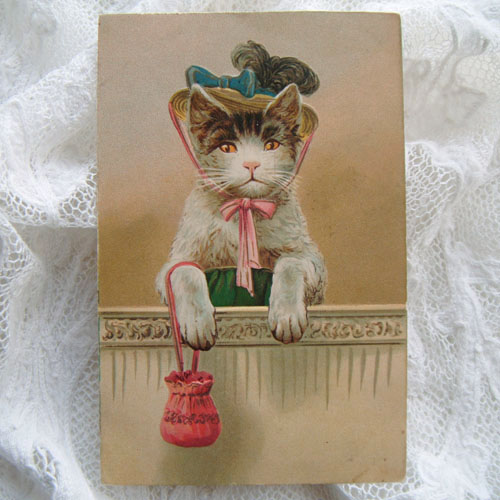 画像: ポストカード、オペラ座の貴婦人猫